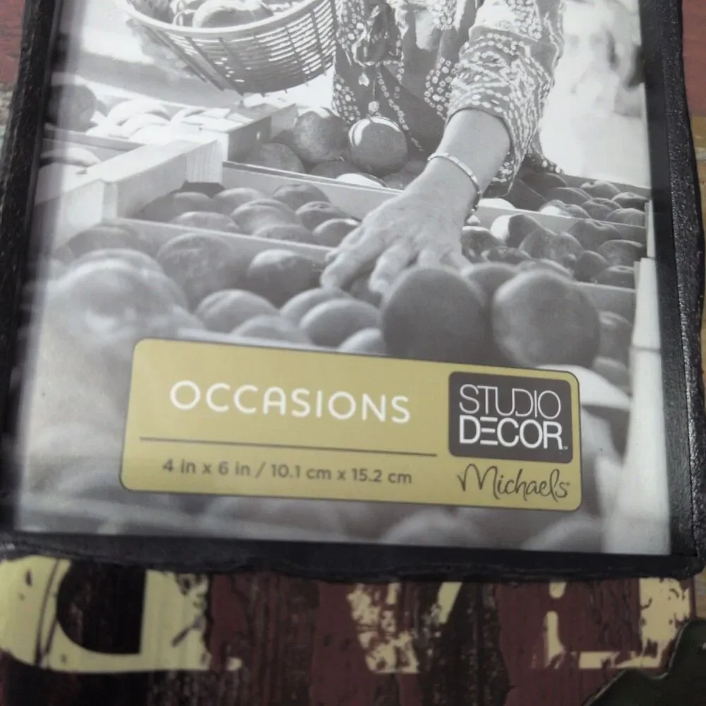 Studio Decor Occasions Picture Frame 4x6 Rustic Country Western Patchwork Wood